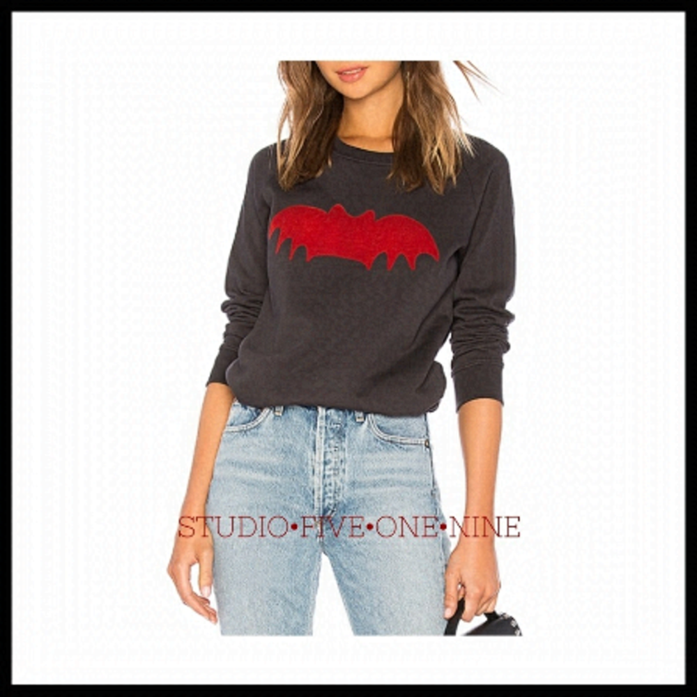 ZOE KARSSEN Bat Sweatshirt in Moonless Night